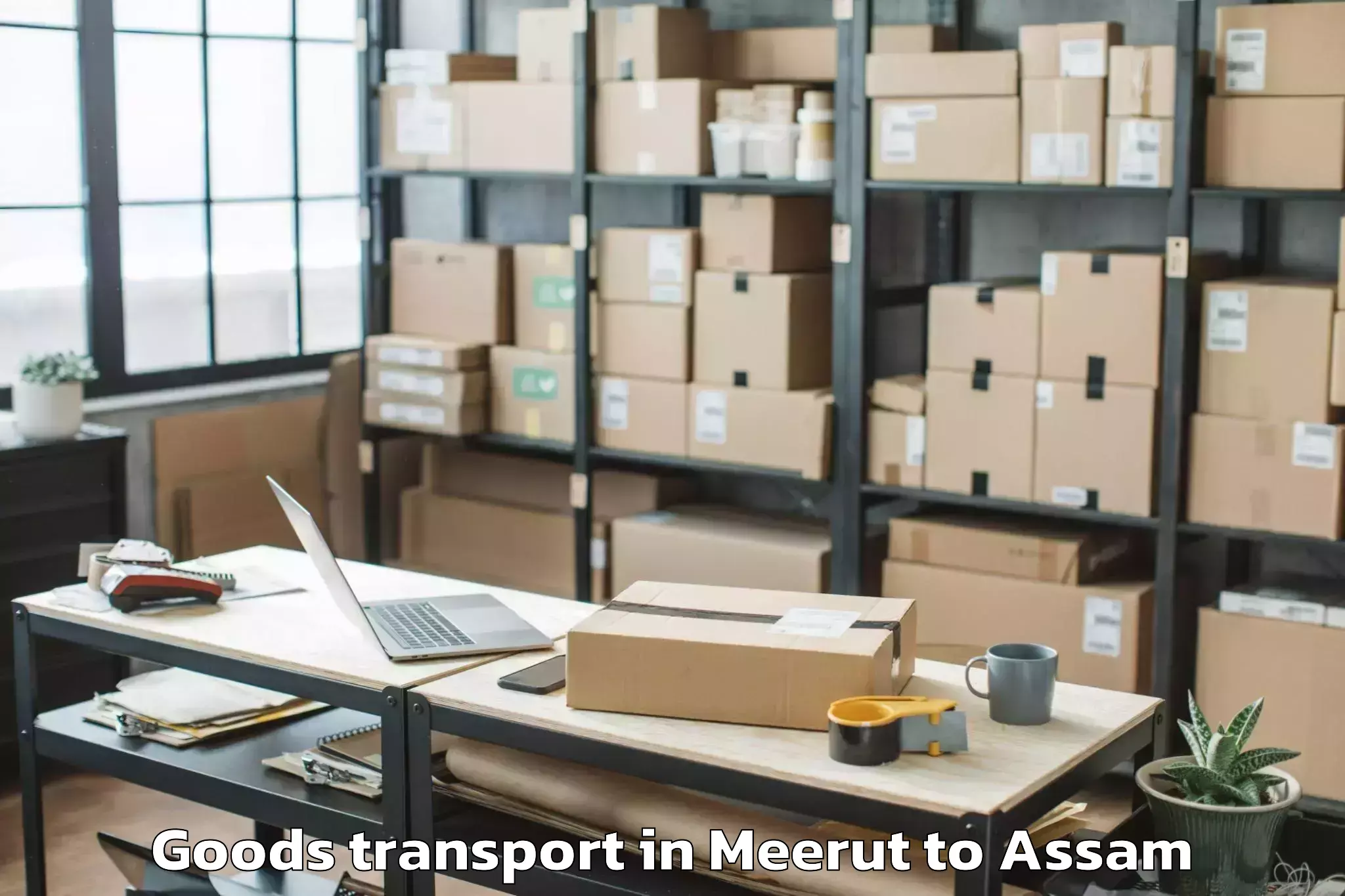 Book Your Meerut to Sissibargaon Goods Transport Today